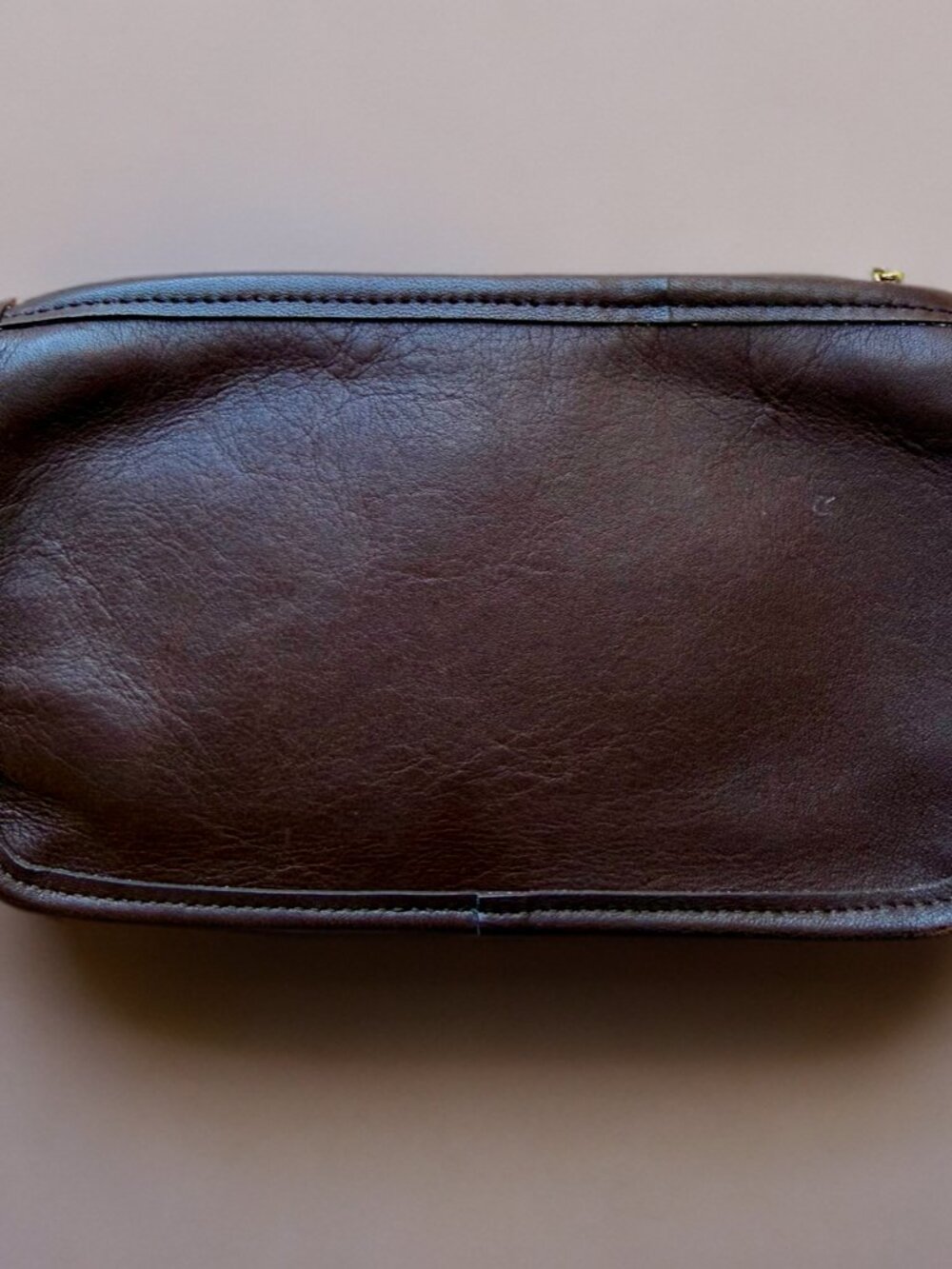 Coach Dark Brown Mahogany Chunky Cosmetic Case - Picture 2 of 7